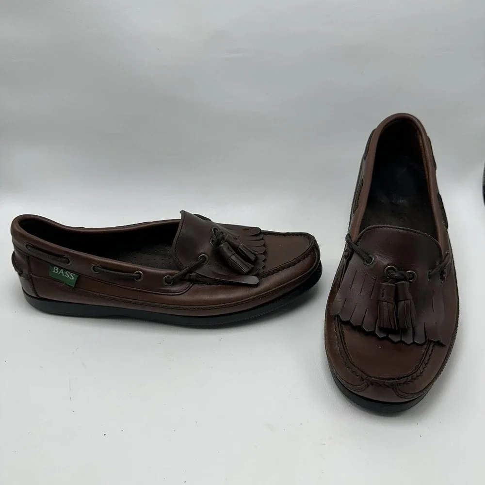 Bass Men's Flint Tassel Loafers Leather Shoes 1389 Size‎ 9 M